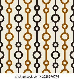 Geometric vector pattern in retro style, modern stylish texture, abstract background, wrapping paper, 50s, 60s, 70s fashion style, trendy fabric, simple ornament, template, sketch for design