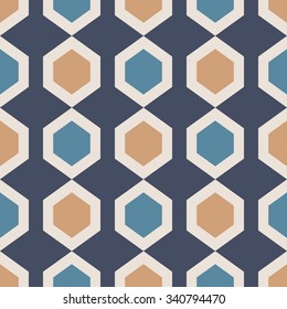 Geometric vector pattern in retro style, modern stylish texture, abstract background, wrapping paper, 50s, 60s, 70s fashion style, trendy fabric, simple ornament, tissue samples for design