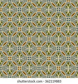 Geometric vector pattern in retro style, modern stylish circle texture, abstract background, wrapping paper, 40s, 50s, 60s, 70s fashion style, trendy fabric, template, layout for design