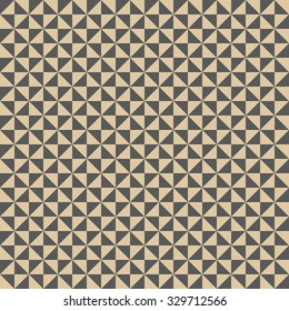 Geometric vector pattern with silver and golden triangles. Seamless abstract background