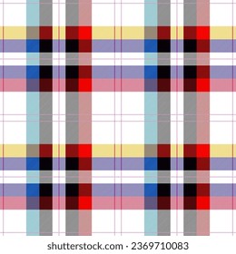 Geometric vector pattern for spring summer. Colorful gingham tartan check plaid in Cool Color tone for gift paper, tablecloth, picnic blanket,Shirt, other Easter holiday design.