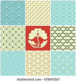 Geometric vector pattern with triangles. Seamless abstract background