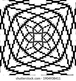 Geometric vector pattern with triangular elements. abstract ornament for wallpapers and backgrounds. Black and white colors.
