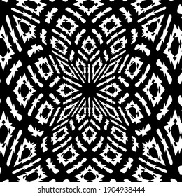 Geometric vector pattern with triangular elements. abstract ornament for wallpapers and backgrounds. Black and white colors.
