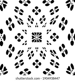 Geometric vector pattern with triangular elements. abstract ornament for wallpapers and backgrounds. Black and white colors.
