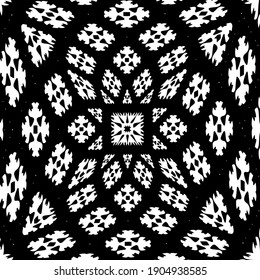 Geometric vector pattern with triangular elements. abstract ornament for wallpapers and backgrounds. Black and white colors.
