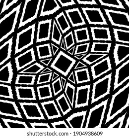 Geometric vector pattern with triangular elements. abstract ornament for wallpapers and backgrounds. Black and white colors.
