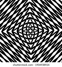Geometric vector pattern with triangular elements. abstract ornament for wallpapers and backgrounds. Black and white colors.
