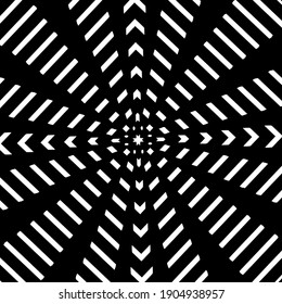 Geometric vector pattern with triangular elements. abstract ornament for wallpapers and backgrounds. Black and white colors.
