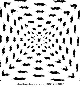Geometric vector pattern with triangular elements. abstract ornament for wallpapers and backgrounds. Black and white colors.
