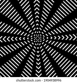 Geometric vector pattern with triangular elements. abstract ornament for wallpapers and backgrounds. Black and white colors.

