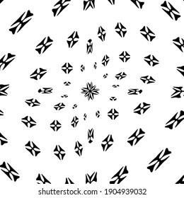 Geometric vector pattern with triangular elements. abstract ornament for wallpapers and backgrounds. Black and white colors.
