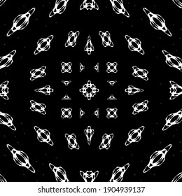 Geometric vector pattern with triangular elements. abstract ornament for wallpapers and backgrounds. Black and white colors.
