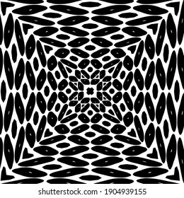 Geometric vector pattern with triangular elements. abstract ornament for wallpapers and backgrounds. Black and white colors.
