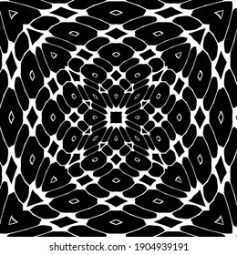 Geometric vector pattern with triangular elements. abstract ornament for wallpapers and backgrounds. Black and white colors.
