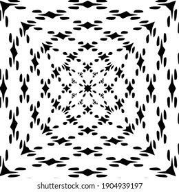 Geometric vector pattern with triangular elements. abstract ornament for wallpapers and backgrounds. Black and white colors.
