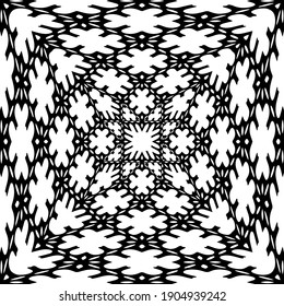 Geometric vector pattern with triangular elements. abstract ornament for wallpapers and backgrounds. Black and white colors.
