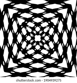 Geometric vector pattern with triangular elements. abstract ornament for wallpapers and backgrounds. Black and white colors.
