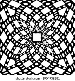 Geometric vector pattern with triangular elements. abstract ornament for wallpapers and backgrounds. Black and white colors.
