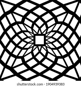 Geometric vector pattern with triangular elements. abstract ornament for wallpapers and backgrounds. Black and white colors.
