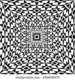 Geometric vector pattern with triangular elements. abstract ornament for wallpapers and backgrounds. Black and white colors.
