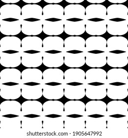 Geometric vector pattern with triangular elements. Seamless abstract ornament for wallpapers and backgrounds. Black and white colors.
