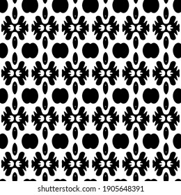 Geometric vector pattern with triangular elements. Seamless abstract ornament for wallpapers and backgrounds. Black and white colors.
