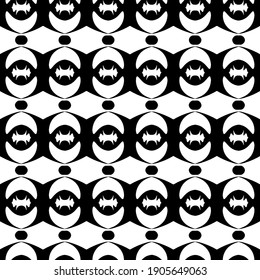 Geometric vector pattern with triangular elements. Seamless abstract ornament for wallpapers and backgrounds. Black and white colors.
