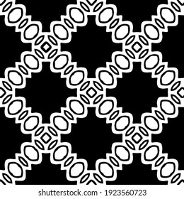 Patrón vectorial geométrico con elementos triangulares. Un ornamento abstracto perfecto para tapices y fondos de fondo. Colores en blanco y negro.