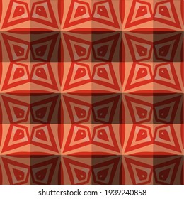  Geometric vector pattern with triangular elements. Seamless abstract ornament for wallpapers and backgrounds. 