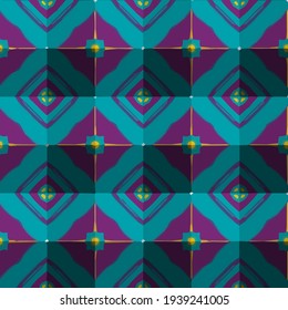  Geometric vector pattern with triangular elements. Seamless abstract ornament for wallpapers and backgrounds. 
