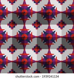  Geometric vector pattern with triangular elements. Seamless abstract ornament for wallpapers and backgrounds. 
