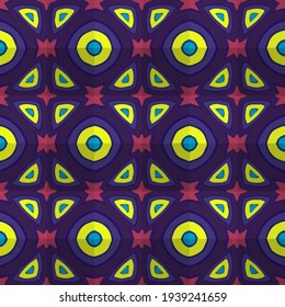  Geometric vector pattern with triangular elements. Seamless abstract ornament for wallpapers and backgrounds.
