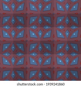  Geometric vector pattern with triangular elements. Seamless abstract ornament for wallpapers and backgrounds.
