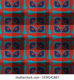  Geometric vector pattern with triangular elements. Seamless abstract ornament for wallpapers and backgrounds. 