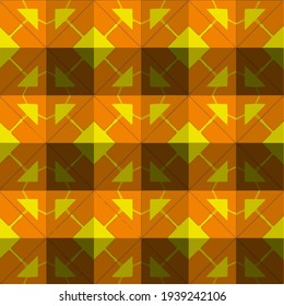  Geometric vector pattern with triangular elements. Seamless abstract ornament for wallpapers and backgrounds.
