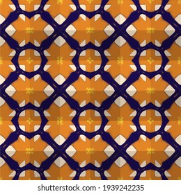 Geometric vector pattern with triangular elements. Seamless abstract ornament for wallpapers and backgrounds.

