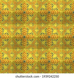  Geometric vector pattern with triangular elements. Seamless abstract ornament for wallpapers and backgrounds.
