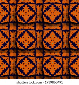  Geometric vector pattern with triangular elements. Seamless abstract ornament for wallpapers and backgrounds.
