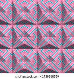  Geometric vector pattern with triangular elements. Seamless abstract ornament for wallpapers and backgrounds.