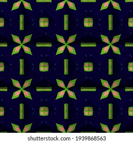  Geometric vector pattern with triangular elements. Seamless abstract ornament for wallpapers and backgrounds.