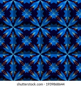  Geometric vector pattern with triangular elements. Seamless abstract ornament for wallpapers and backgrounds.