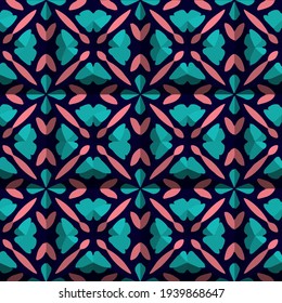  Geometric vector pattern with triangular elements. Seamless abstract ornament for wallpapers and backgrounds.