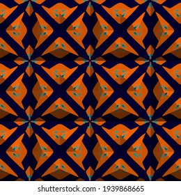  Geometric vector pattern with triangular elements. Seamless abstract ornament for wallpapers and backgrounds.