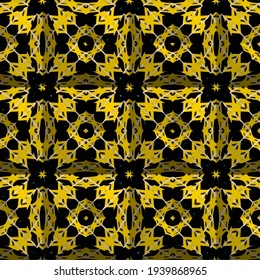  Geometric vector pattern with triangular elements. Seamless abstract ornament for wallpapers and backgrounds.