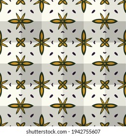  Geometric vector pattern with triangular elements. Seamless abstract ornament for wallpapers and backgrounds.
