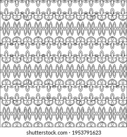 Geometric vector pattern with triangular elements. Seamless abstract ornament for wallpapers and backgrounds. Black and white colors. 