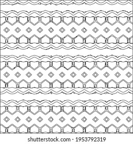 Geometric vector pattern with triangular elements. Seamless abstract ornament for wallpapers and backgrounds. Black and white colors. Geometric vector pattern with triangular elements. Seamless abstract ornament for wallpapers and backgrounds. Black and white colors.