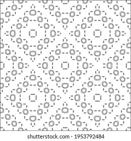 Geometric vector pattern with triangular elements. Seamless abstract ornament for wallpapers and backgrounds. Black and white colors.
