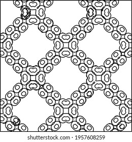 Geometric vector pattern with triangular elements. Seamless abstract ornament for wallpapers and backgrounds. Black and white colors.
